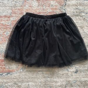 Black Tulle Mini Skirt